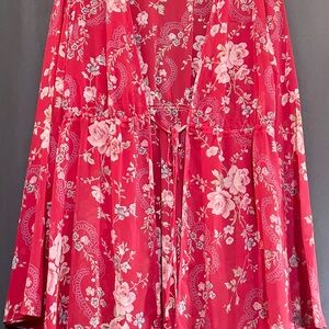Victoria's Secret Red Floral Robe